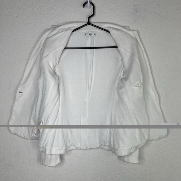 MNG Mango Suits Mango Ivory Knitted Blazer Size S, 100% cotton, elegant, office - Picture 6 of 10
